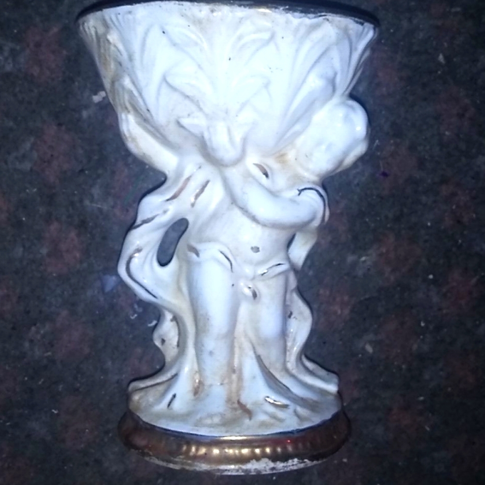 Vintage Cherub vase